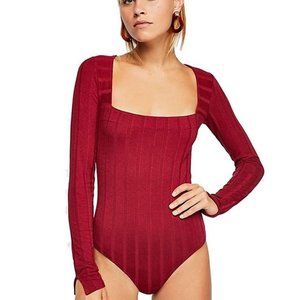 Free People 'Beside Me' Long Sleeve Bodysuit